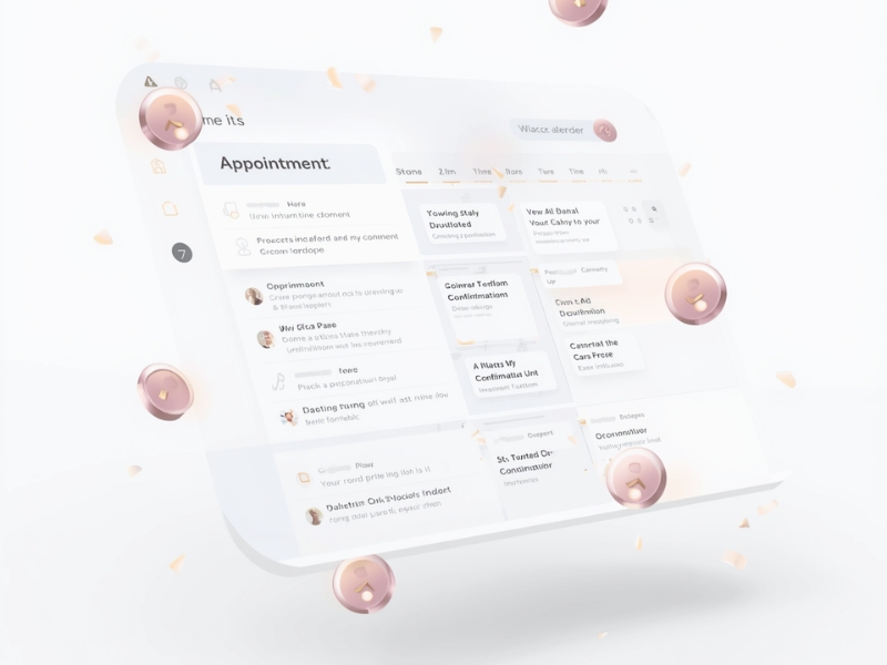Digital calendar filling with new laser treatment appointments booked automatically by an AI receptionist.